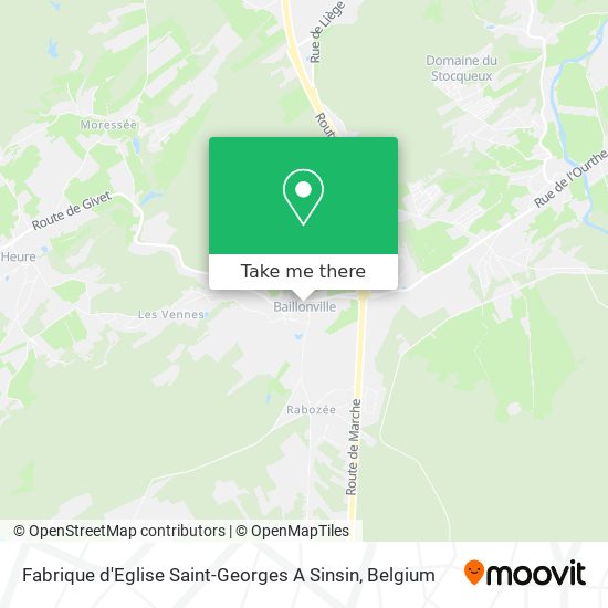 Fabrique d'Eglise Saint-Georges A Sinsin map