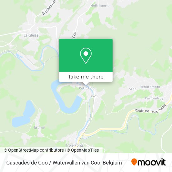 Cascades de Coo / Watervallen van Coo map