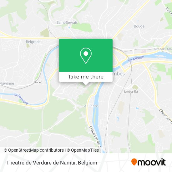 Théâtre de Verdure de Namur map