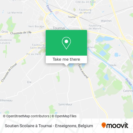 Soutien Scolaire à Tournai - Enseignons map