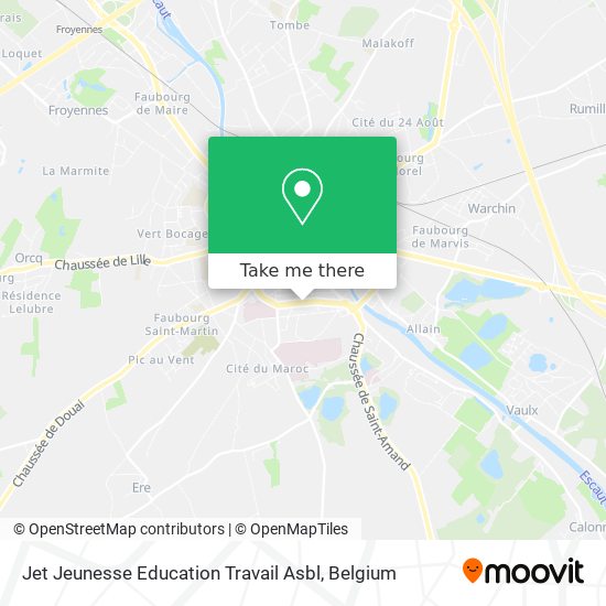 Jet Jeunesse Education Travail Asbl map