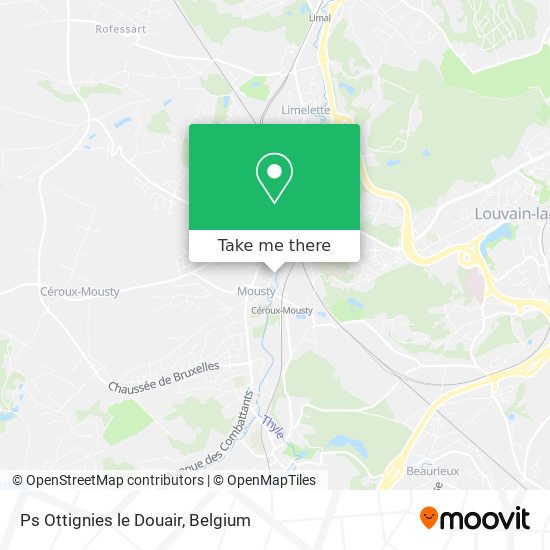 Ps Ottignies le Douair map