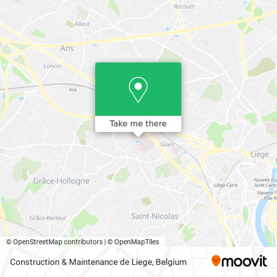 Construction & Maintenance de Liege map