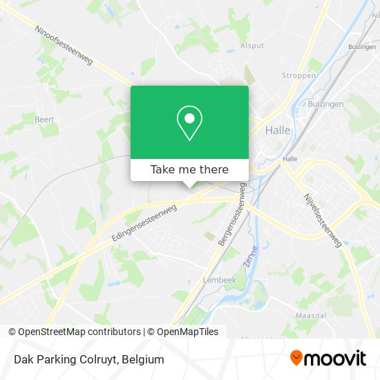 Dak Parking Colruyt map