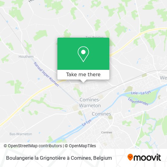 Boulangerie la Grignotière à Comines plan