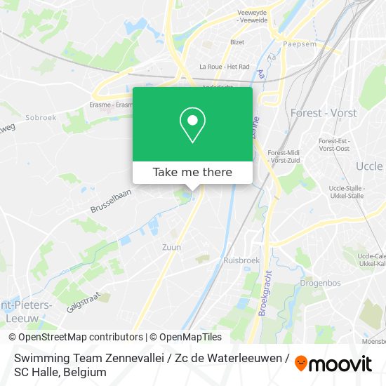 Swimming Team Zennevallei / Zc de Waterleeuwen / SC Halle map