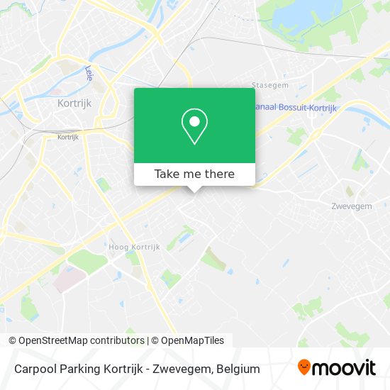 Carpool Parking Kortrijk - Zwevegem plan