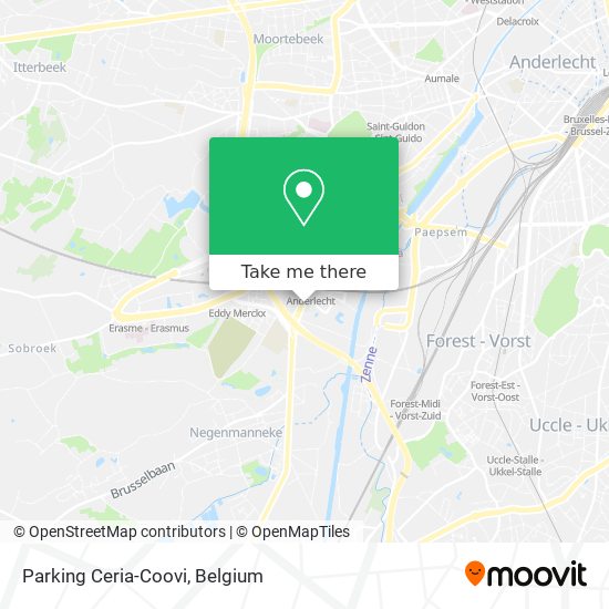 Parking Ceria-Coovi map