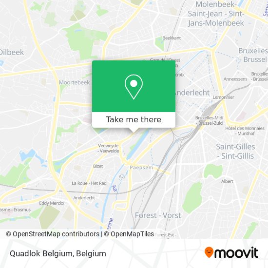 Quadlok Belgium map