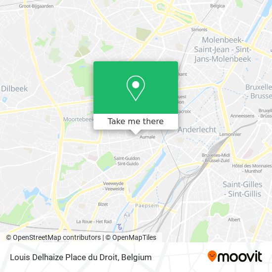 Louis Delhaize Place du Droit map
