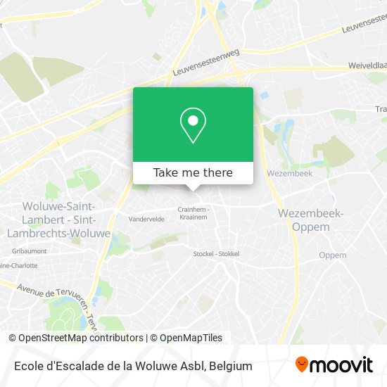 Ecole d'Escalade de la Woluwe Asbl map