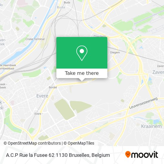A.C.P Rue la Fusee 62 1130 Bruxelles map