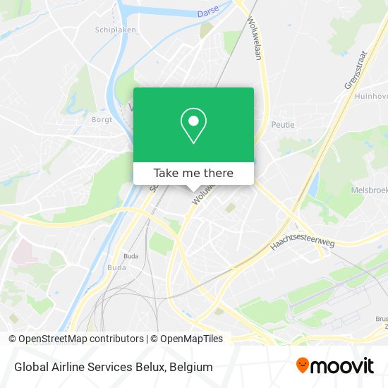 Global Airline Services Belux map