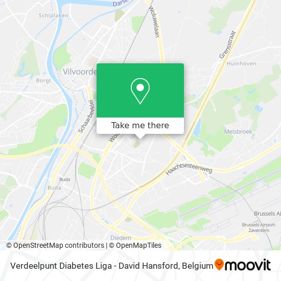 Verdeelpunt Diabetes Liga - David Hansford map