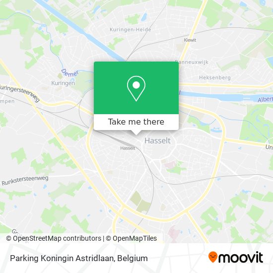 Parking Koningin Astridlaan map