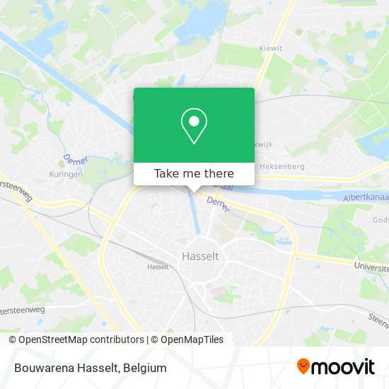 Bouwarena Hasselt map