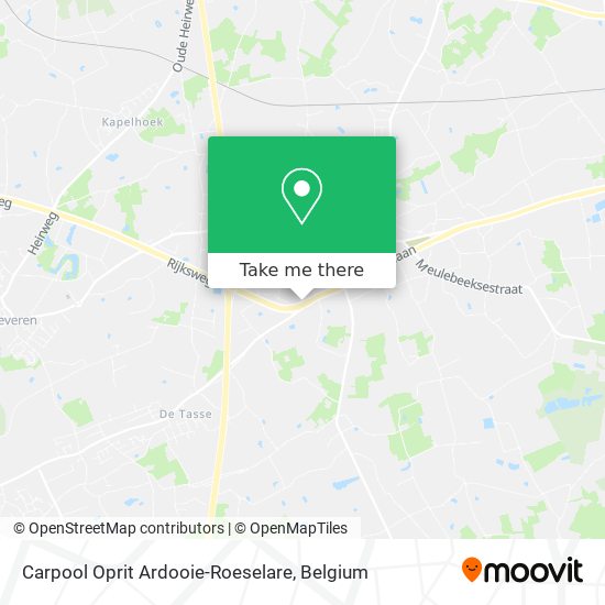 Carpool Oprit Ardooie-Roeselare plan