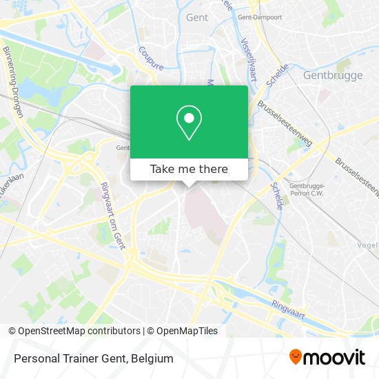 Personal Trainer Gent map