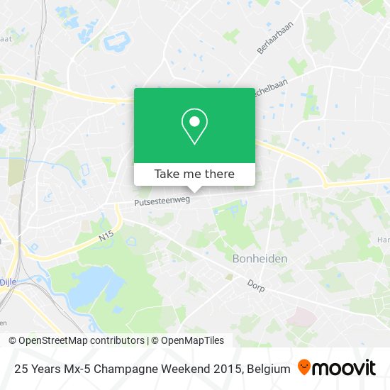 25 Years Mx-5 Champagne Weekend 2015 map