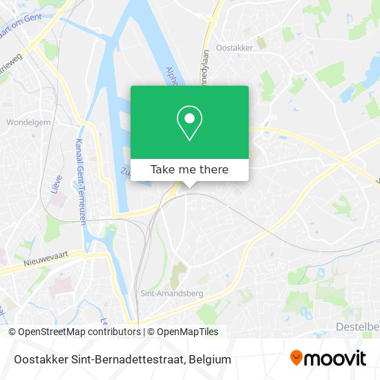 Oostakker Sint-Bernadettestraat map