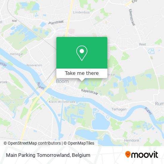Main Parking Tomorrowland map