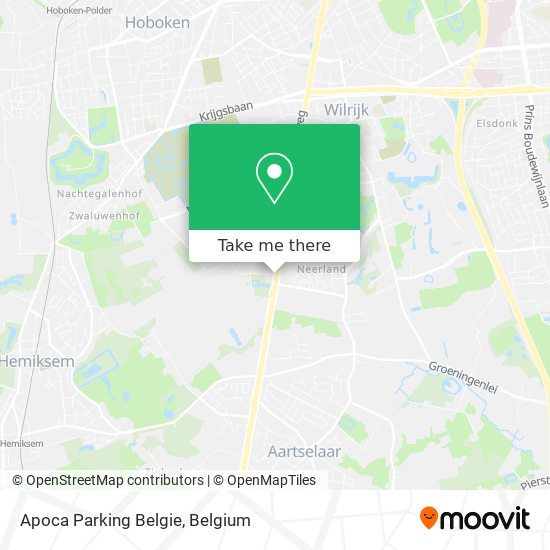 Apoca Parking Belgie map