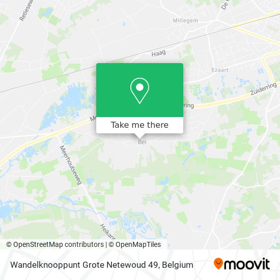 Wandelknooppunt Grote Netewoud 49 plan