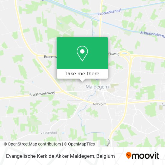 Evangelische Kerk de Akker Maldegem map