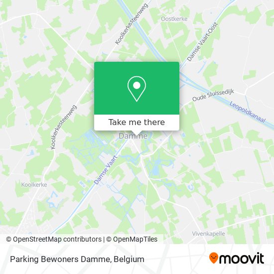 Parking Bewoners Damme map