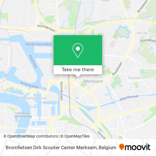 Bromfietsen Dirk Scooter Center Merksem plan