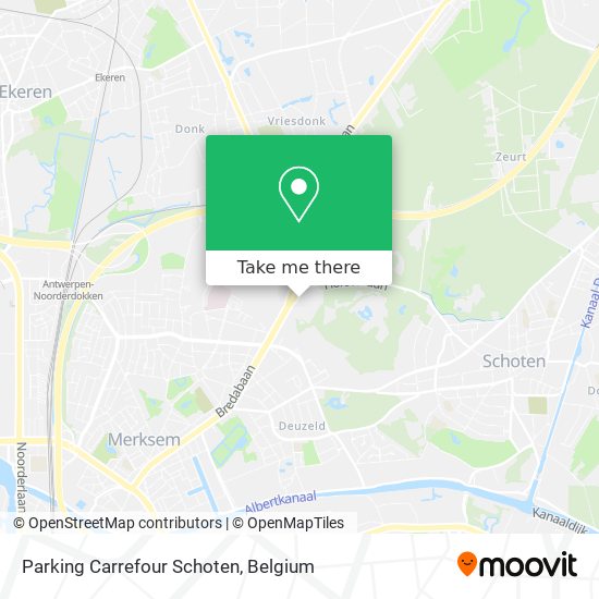 Parking Carrefour Schoten map