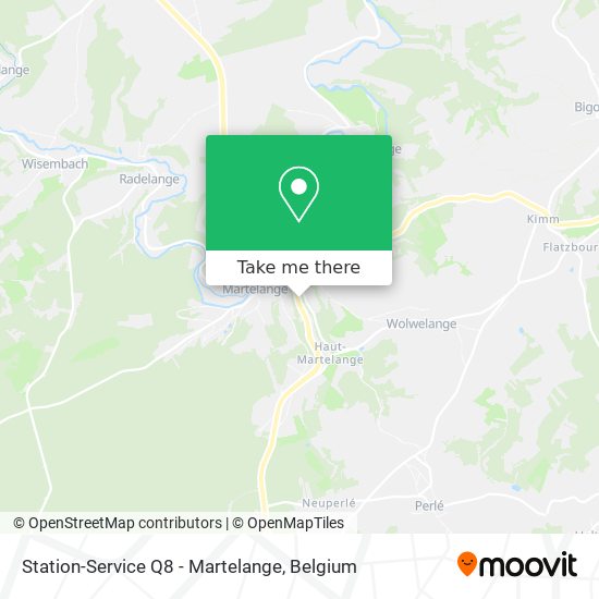 Station-Service Q8 - Martelange map