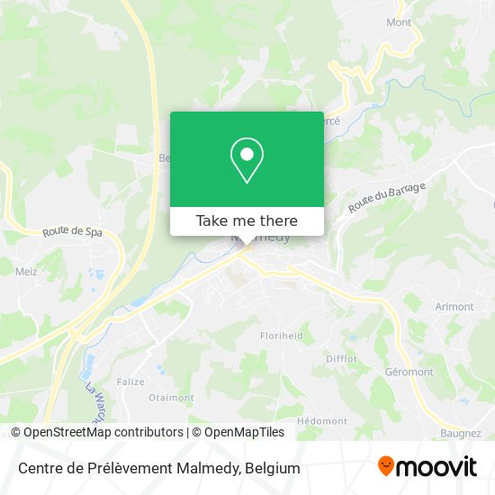 Centre de Prélèvement Malmedy map