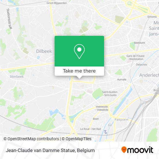 Jean-Claude van Damme Statue map