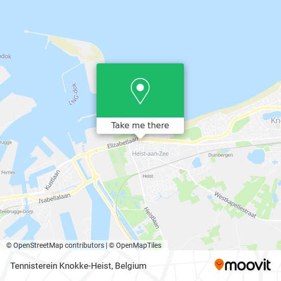 Tennisterein Knokke-Heist map