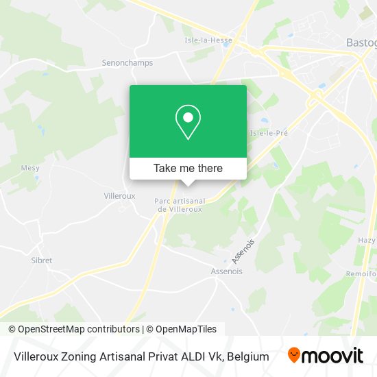 Villeroux Zoning Artisanal Privat ALDI Vk map