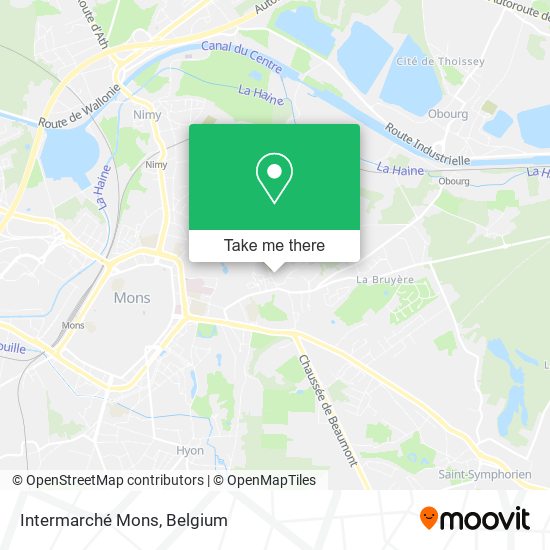 Intermarché Mons map