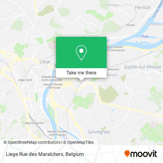 Liege Rue des Maraîchers map