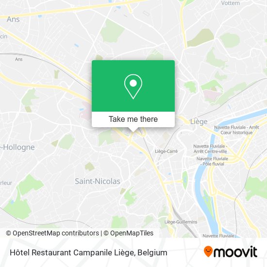 Hôtel Restaurant Campanile Liège map