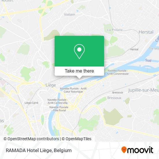 RAMADA Hotel Liège map