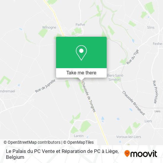 Le Palais du PC Vente et Réparation de PC à Liège map