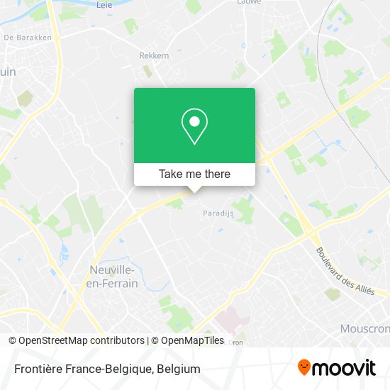 Frontière France-Belgique plan