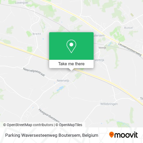 Parking Waversesteenweg Boutersem map