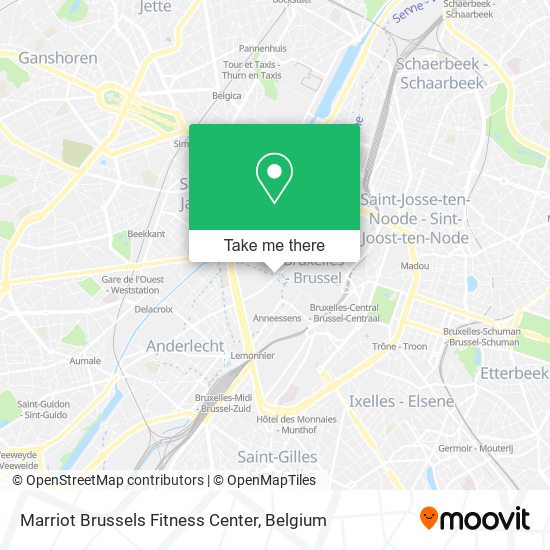 Marriot Brussels Fitness Center map