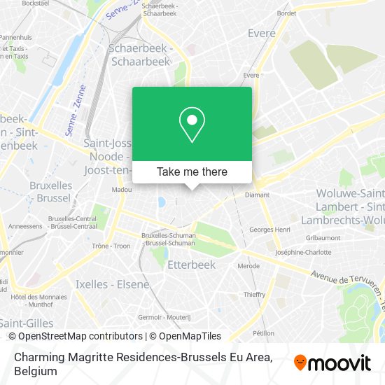 Charming Magritte Residences-Brussels Eu Area map