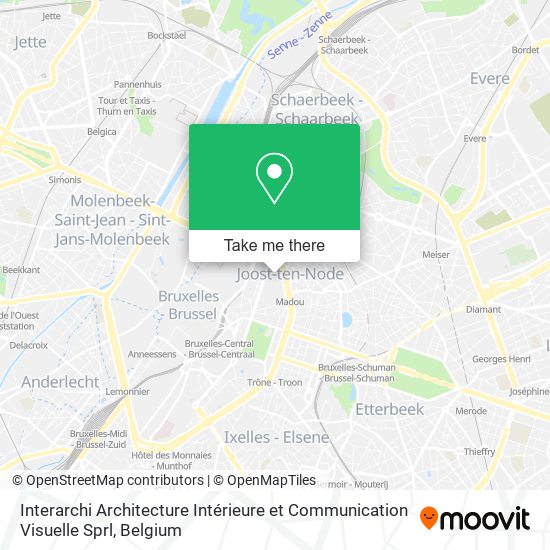 Interarchi Architecture Intérieure et Communication Visuelle Sprl map