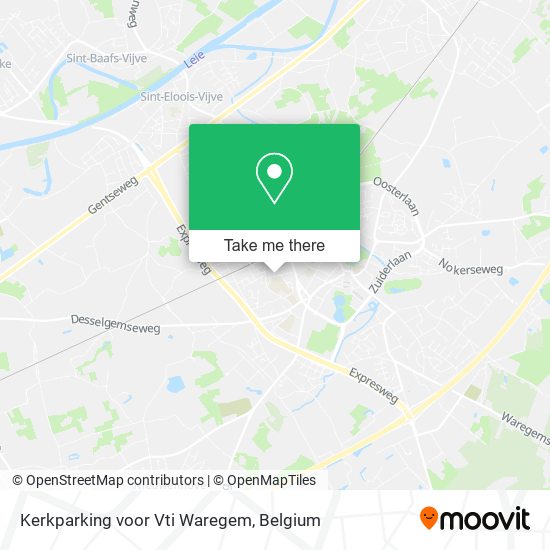 Kerkparking voor Vti Waregem map