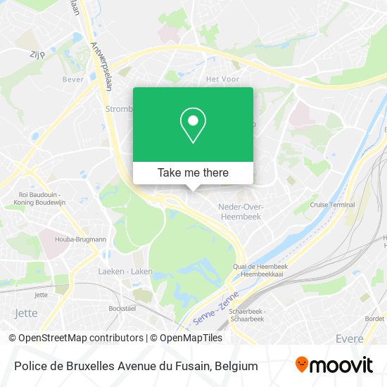 Police de Bruxelles Avenue du Fusain map