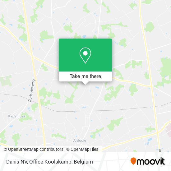 Danis NV, Office Koolskamp map