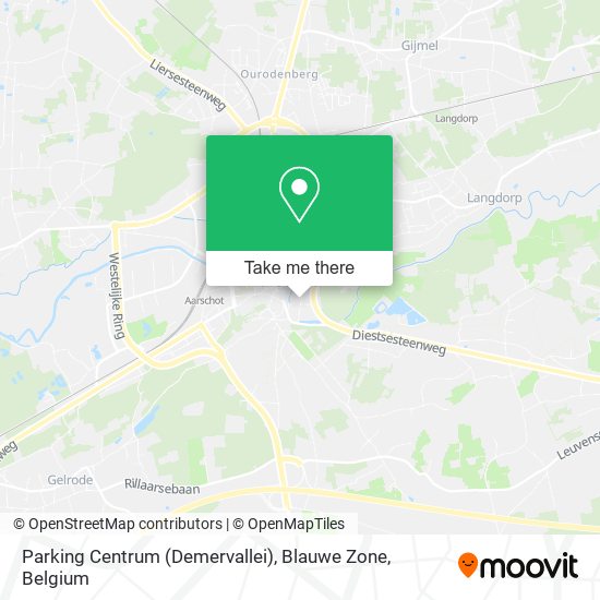 Parking Centrum (Demervallei), Blauwe Zone map